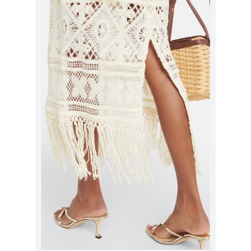 $1000 Zimmermann Cira Ribbon Lace Midi Dress Ivory US Sz 4 P Small Resort - Picture 8 of 16